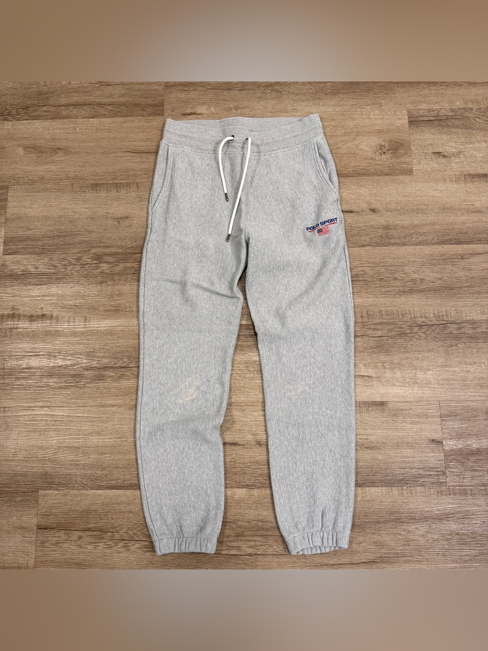 Vintage Polo Sport Ralph Lauren Fleece Sweatpants Mens Medium Gray Joggers